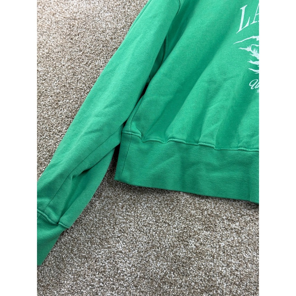 Old Navy Womens Lake Tahoe Cropped Sweatshirt Green M Souvenir Loungewear Casual - Picture 8 of 10